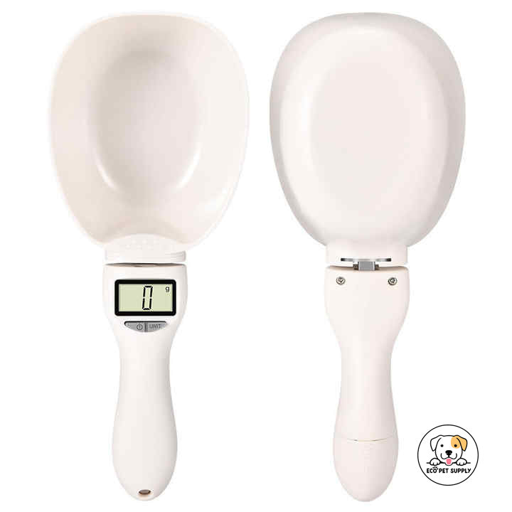 Eco Pet Supply 800g/250ml High Precision Multifunctional Handheld Digital Pet Food Scale – Electronic Measuring Spoon for Cats & Dogs – LCD Display, Tare Function, Auto Power-Off