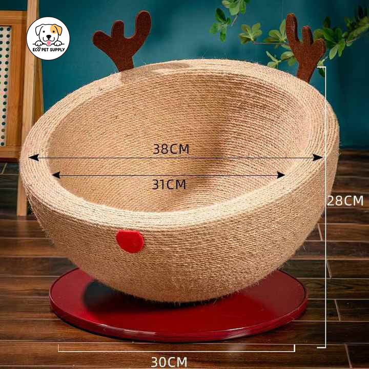 Eco Pet Supply Watermelon Natural Sisal Cat Scratcher Bed