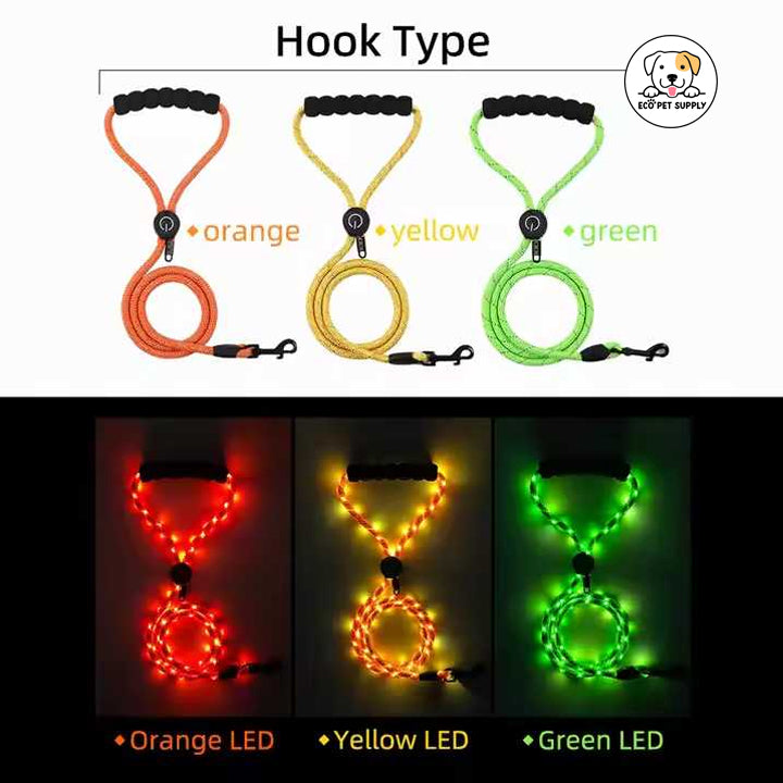 Eco Pet Supply Ultra-Bright LED Retractable Dog Leash – Walk Safely Day & Night with Comfort Grip!