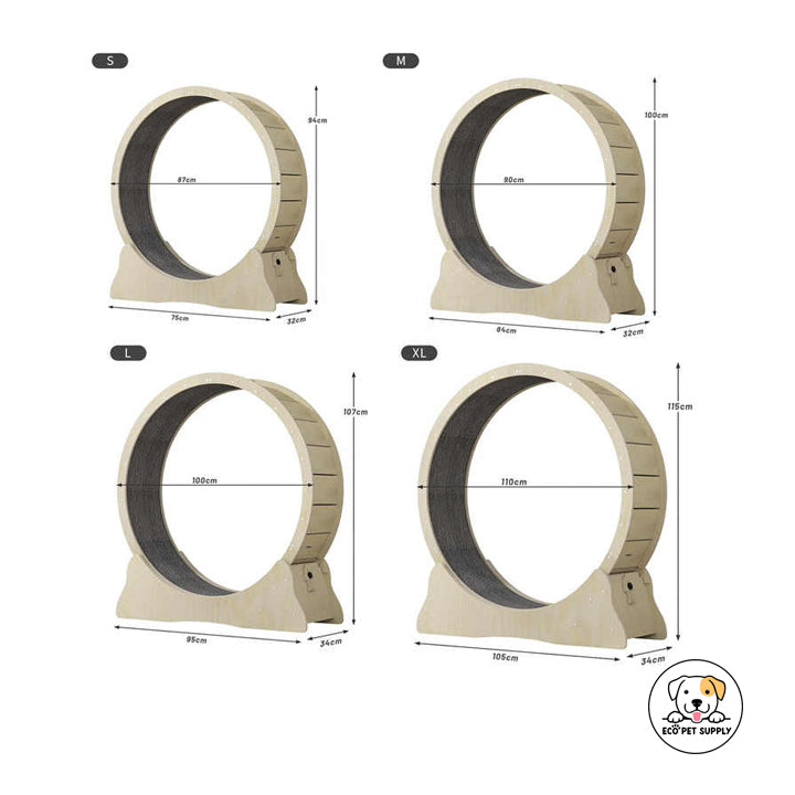 Eco Pet Supply Circle Household Interactive Pet Tread Running Wheel – Durable Fiberboard Cat Climbing Frame for Indoor Exercise & Play