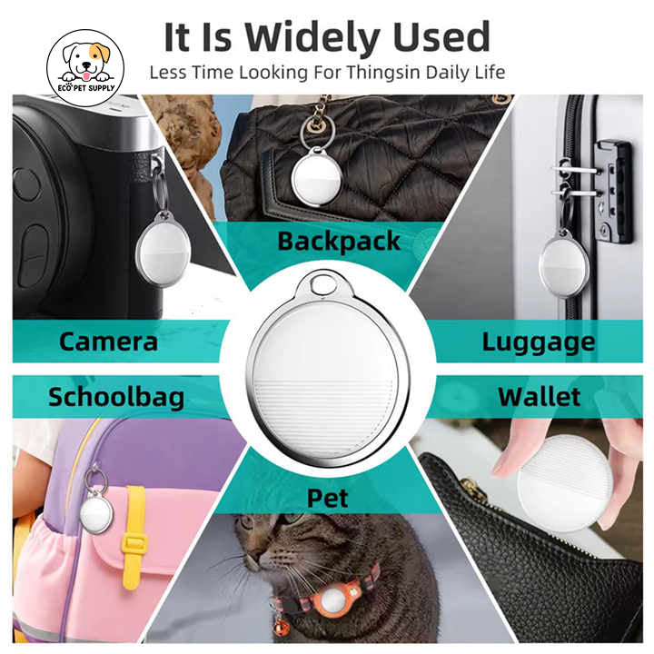 Eco Pet Supply Find My Smart Air Tag – Mini GPS Tracker for Keys, Wallets, Luggage & Pets – Compatible with iOS Find My Network