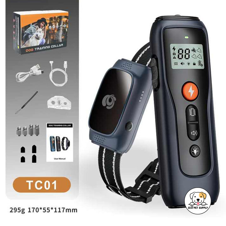 Eco Pet Supply Pet Training Anti Bark Dog Collar with Wrist Strap