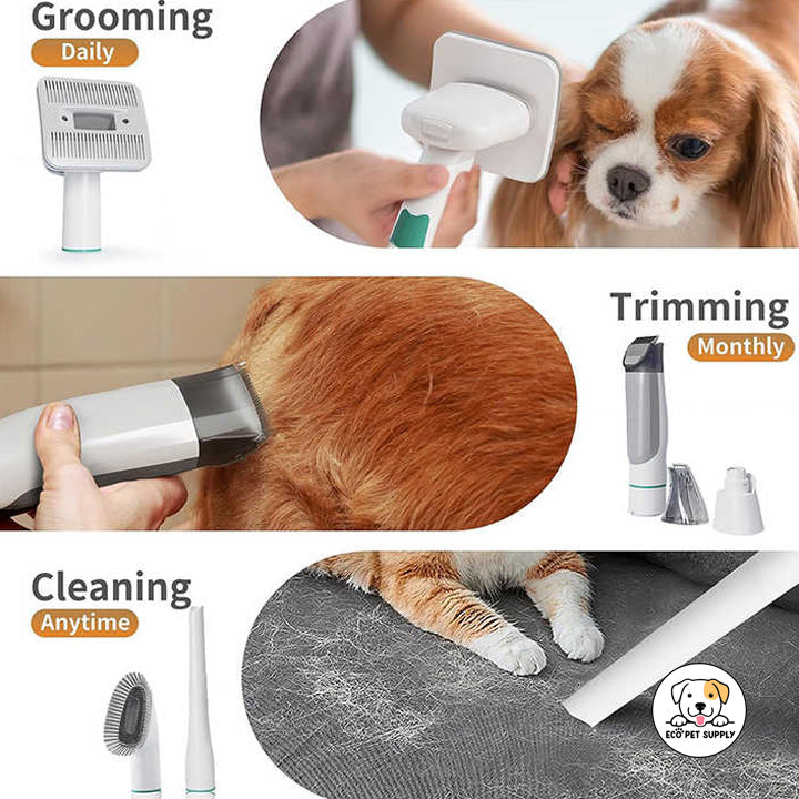 Eco Pet Supply High-Power 3400W Dual-Motor Pet Hair Dryer Vacuum – Adjustable Speed & Temperature, Low Noise, Ideal for Dogs and Cats