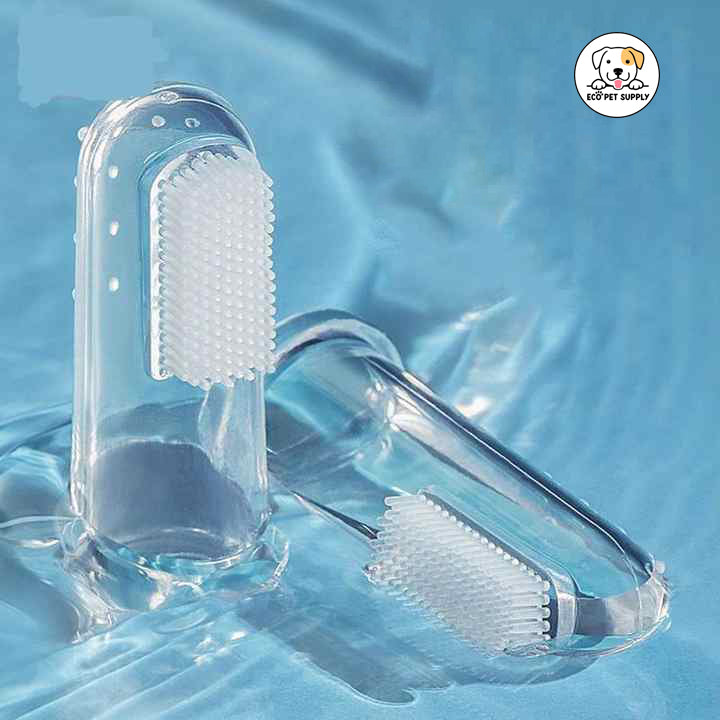 Eco Pet Supply Small Dog and Cat Toothbrush Trending Pet Finger Toothpaste Holder with Sustainable Plastic Silicone Materials