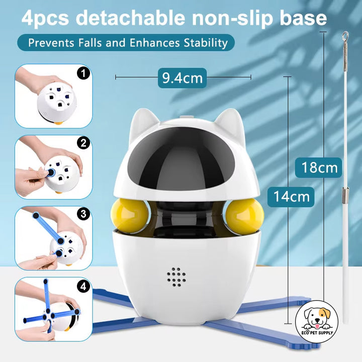 Eco Pet Supply Smart Electric Rolling Cat Toy – Automatic Interactive LED Play Ball for Energetic Indoor Cats