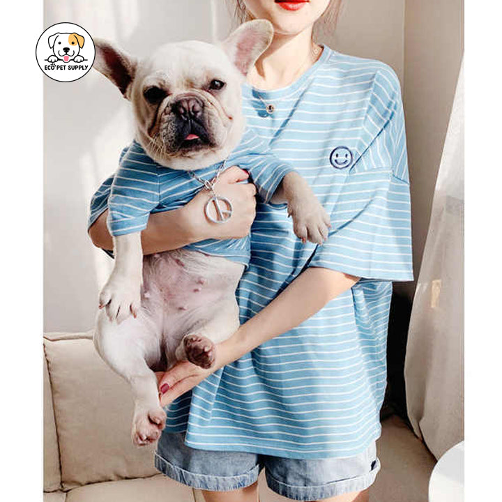 Eco Pet Supply Dog Summer T-Shirt Family Matching Outfits – Lightweight Breathable Pet Clothes for Warm Weather