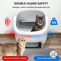 Eco Pet Supply Smart Self-Cleaning Cat Litter Box Brown