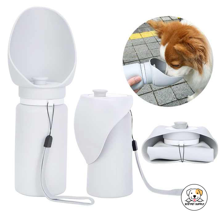 Eco Pet Supply Outdoor Portable Water Cup for Walking – Leak-Proof, Collapsible Pet Water Bottle with Built-In Bowl – Ideal for Hiking, Travel, and Daily Walks