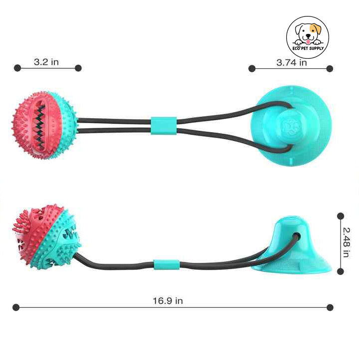 Eco Pet Supply TPR Dog Chew Toy with Durable Rope – Interactive Durable Dog Toy for Teeth Cleaning and Play