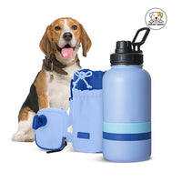 Eco Pet Supply Dog Travel Water Bottle – Portable Leak-Proof Pet Water Dispenser with Foldable Bowl