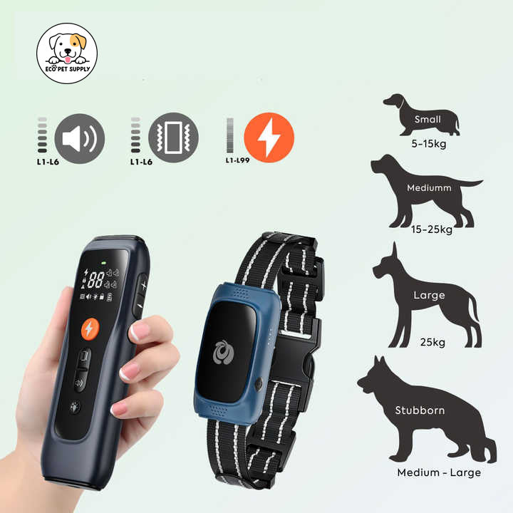 Eco Pet Supply Pet Training Anti Bark Dog Collar with Wrist Strap