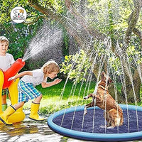 Eco Pet Supply Dog Sprinkler Splash Pad – Durable PVC Outdoor Water Play Mat for Pets with Anti-Slip Design, 170cm Diameter, Easy Setup for Summer Fun