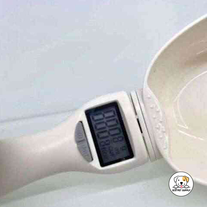 Eco Pet Supply 800g/250ml High Precision Multifunctional Handheld Digital Pet Food Scale – Electronic Measuring Spoon for Cats & Dogs – LCD Display, Tare Function, Auto Power-Off