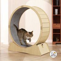 Eco Pet Supply Circle Household Interactive Pet Tread Running Wheel – Durable Fiberboard Cat Climbing Frame for Indoor Exercise & Play