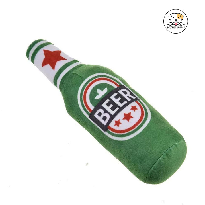 Eco Pet Supply Squeak Pet Beer Toy Bogs